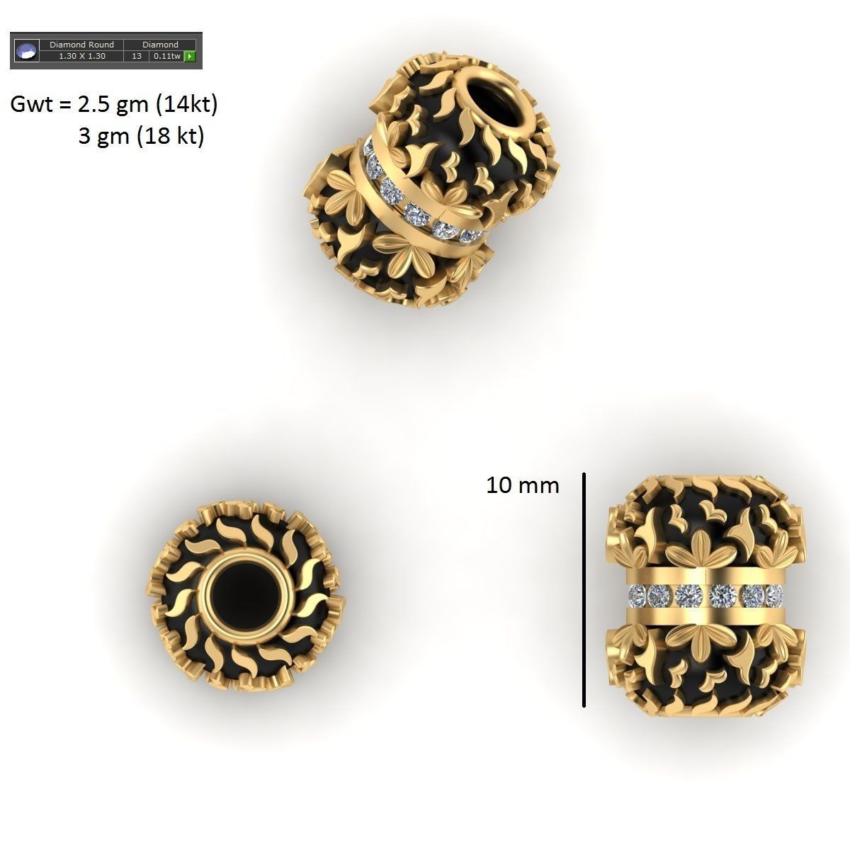 100 Balls Beeds Para 3dm stl print model bulk collection  3D print model_94