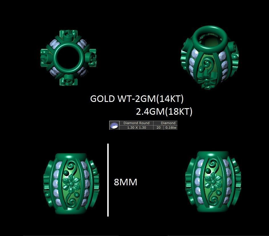 100 Balls Beeds Para 3dm stl print model bulk collection  3D print model_120