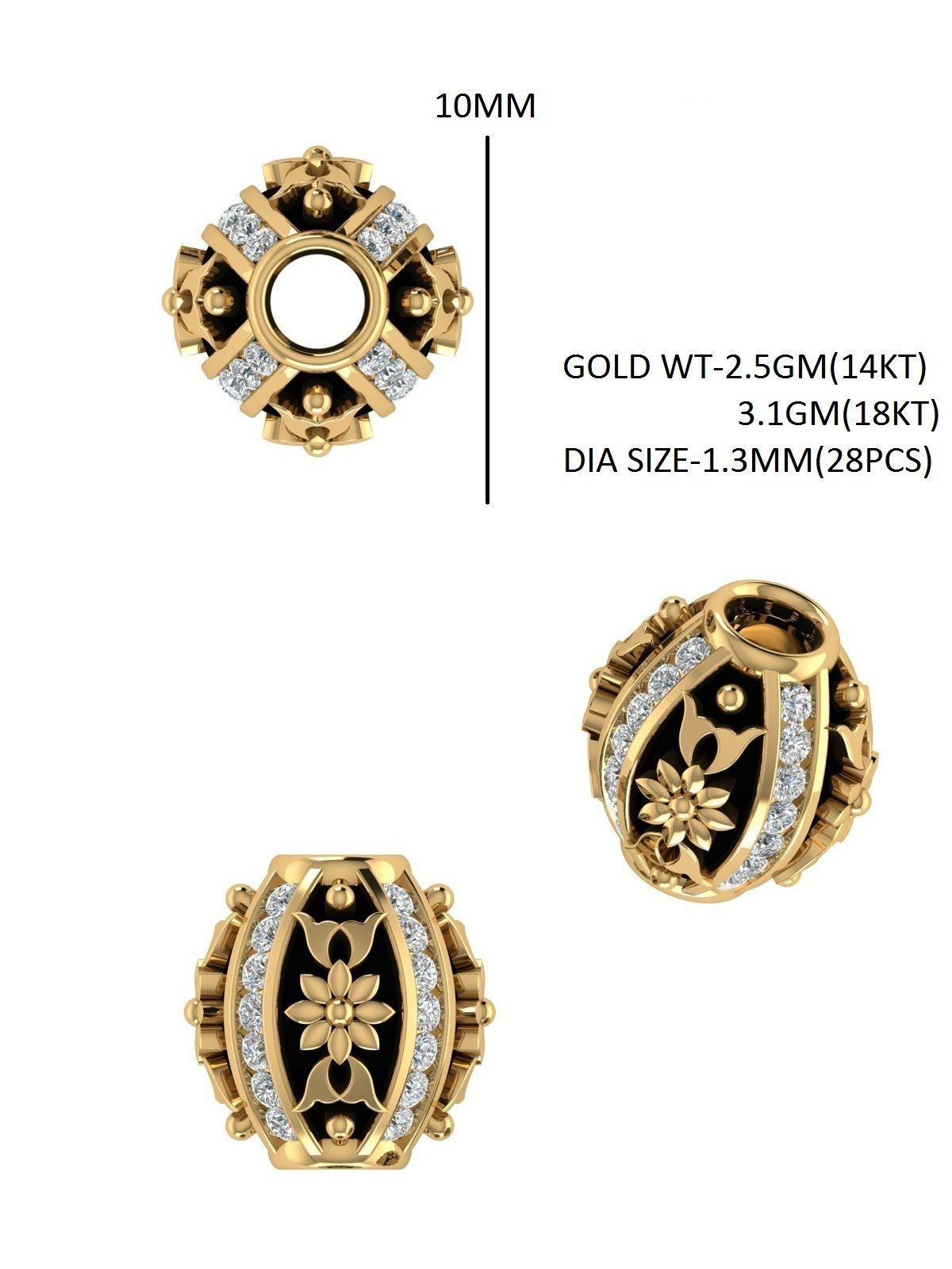 100 Balls Beeds Para 3dm stl print model bulk collection  3D print model_123