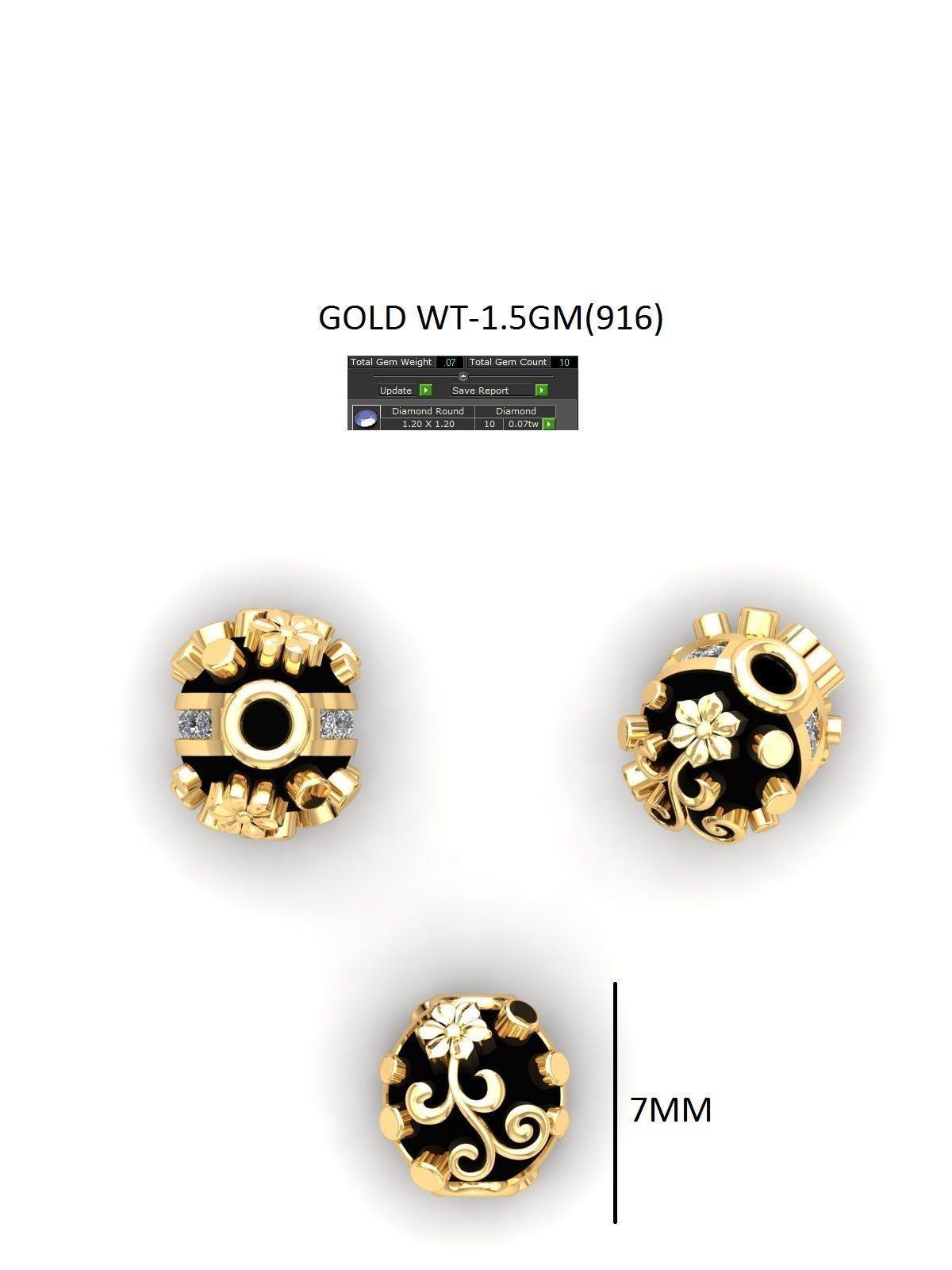 100 Balls Beeds Para 3dm stl print model bulk collection  3D print model_53