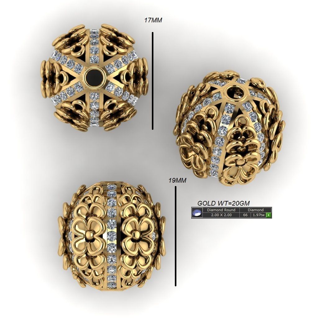 100 Balls Beeds Para 3dm stl print model bulk collection  3D print model_72