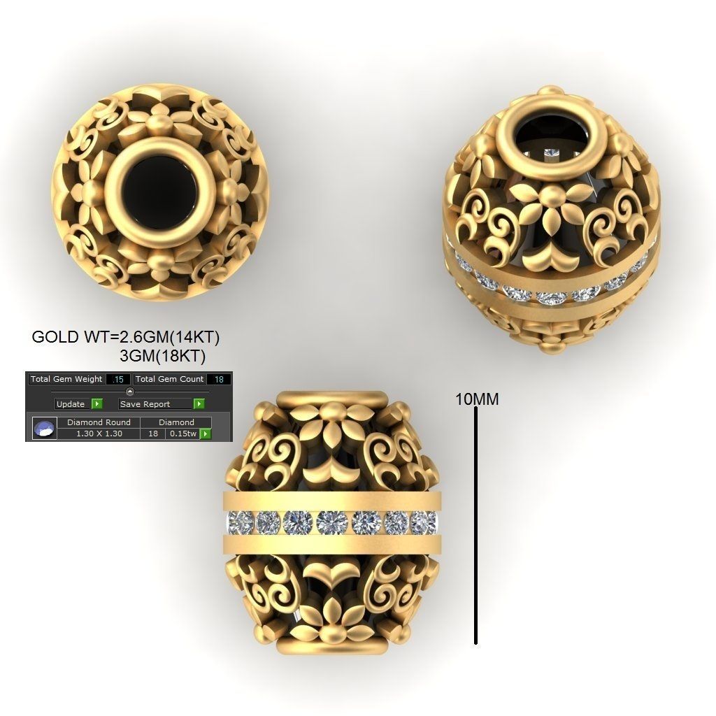 100 Balls Beeds Para 3dm stl print model bulk collection  3D print model_67