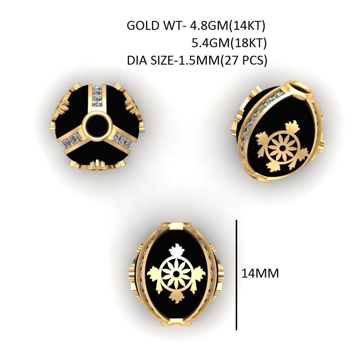 100 Balls Beeds Para 3dm stl print model bulk collection  3D print model_60