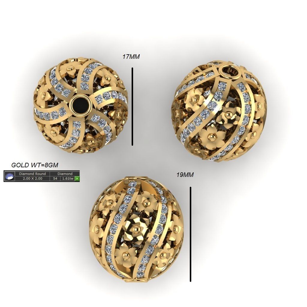 100 Balls Beeds Para 3dm stl print model bulk collection  3D print model_75