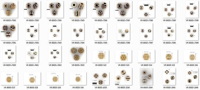 100 Balls Beeds Para 3dm stl print model bulk collection  3D print model