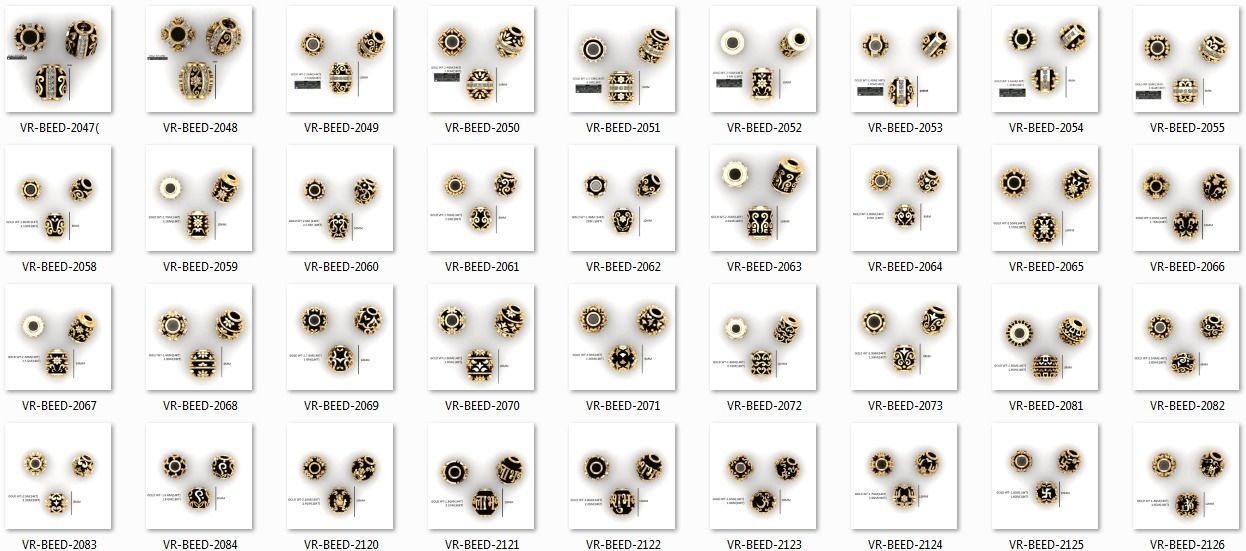 100 Balls Beeds Para 3dm stl print model bulk collection  3D print model_1