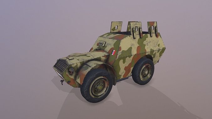 FIAT - SPA Autoprotetto S 37 Low-poly 3D model