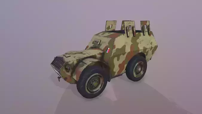 FIAT - SPA Autoprotetto S 37 Low-poly 3D model