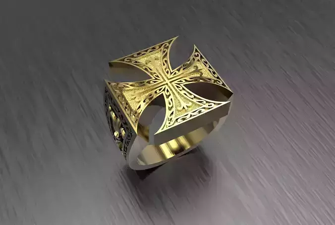 Man ring with cross
