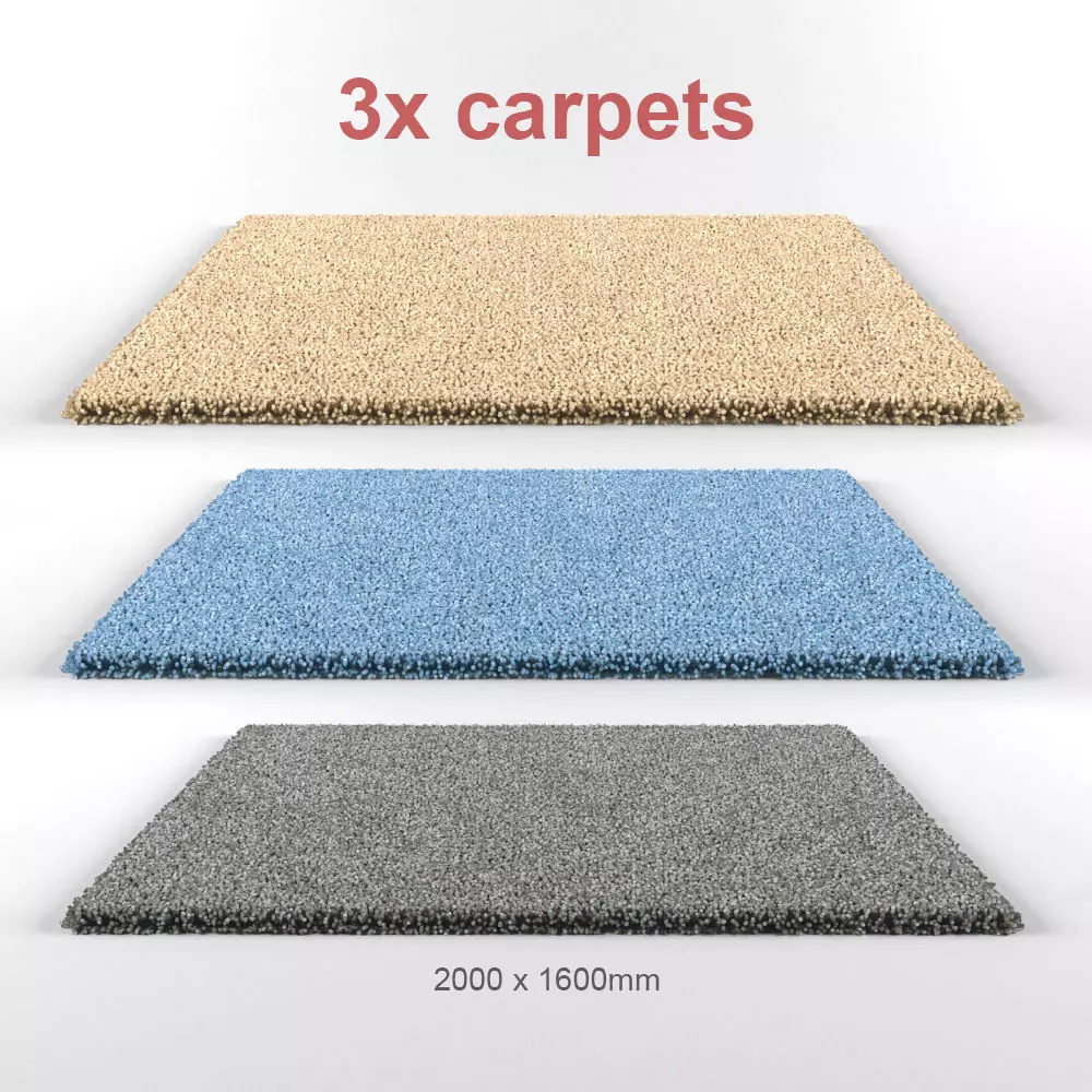 Carpets woman in dress on carpet 3D model_0