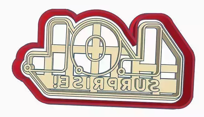 LOL Logo Cookie Cutter Set 3D print model