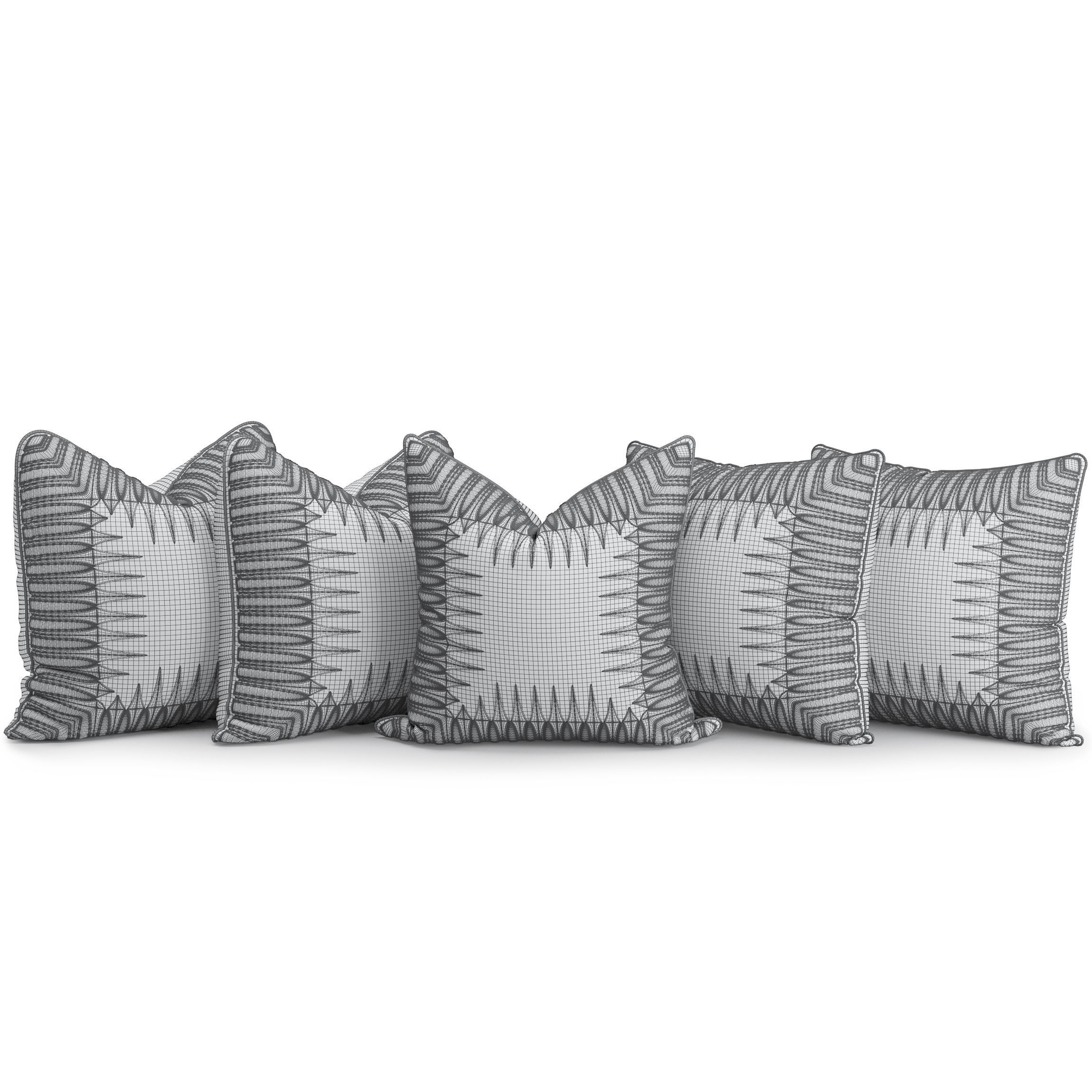 Decorative Cushions Set 1 3D model_1