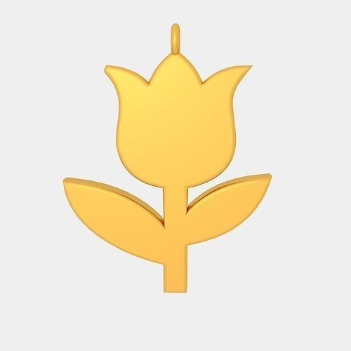 Rose Pendant 3D Printed Model Style 01 3D print model