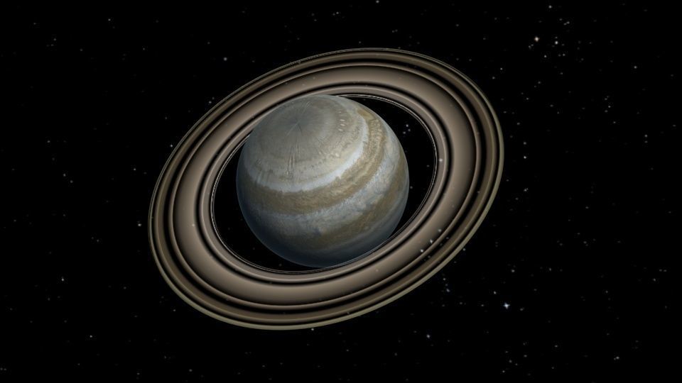 3DMAX model-Saturn in the Milky Way 3D model_1