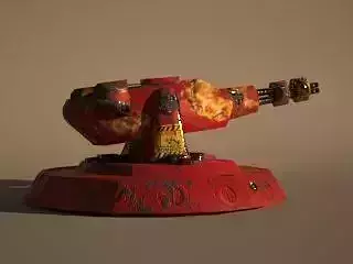 flame fire weapon Low-poly 3D model