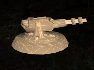 flame fire weapon Low-poly 3D model_1