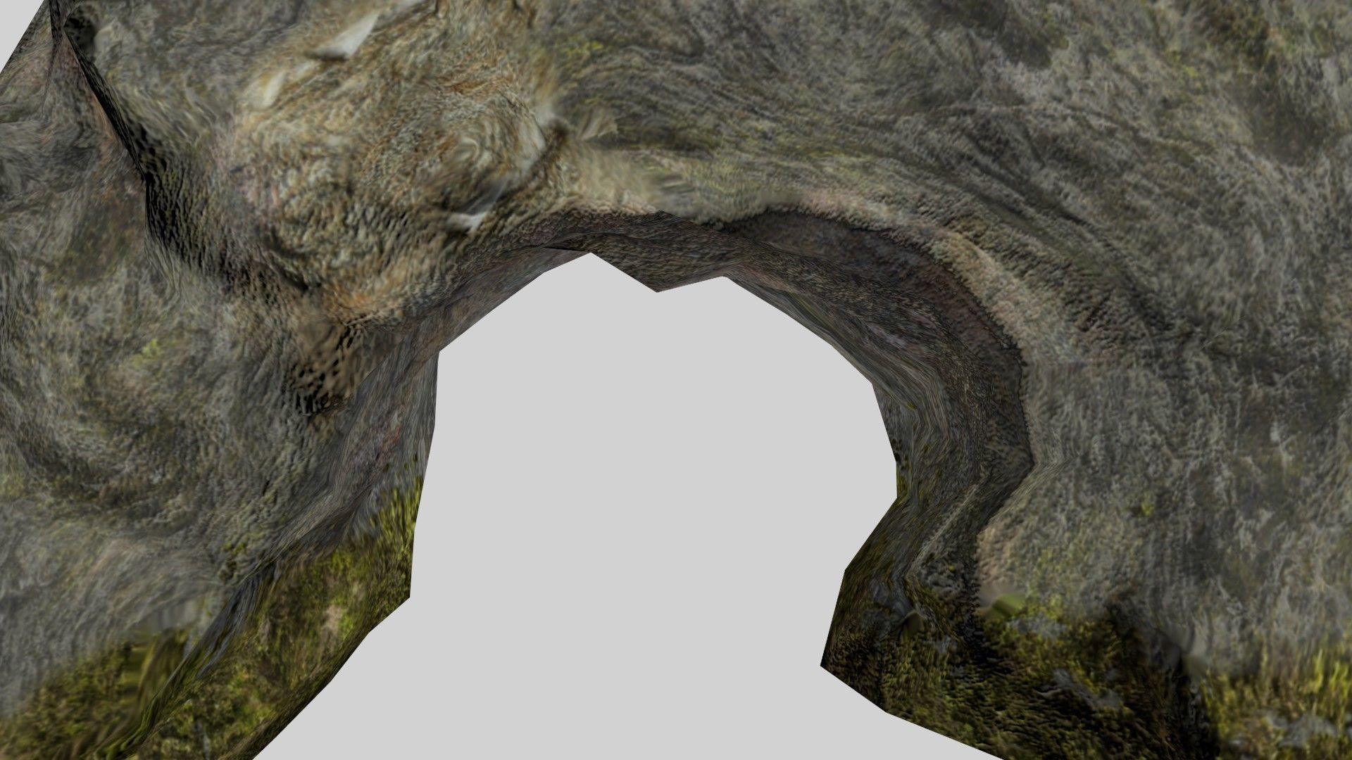 Low poly stone arch Low-poly 3D model_5