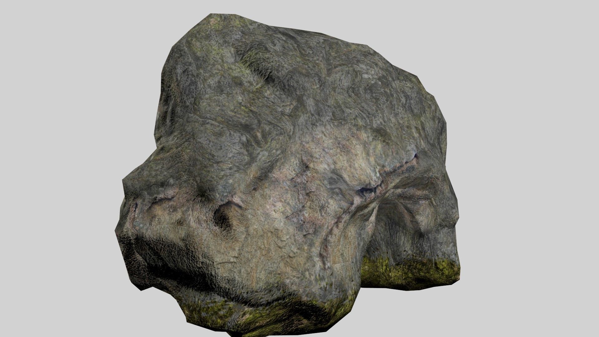 Low poly stone arch Low-poly 3D model_2