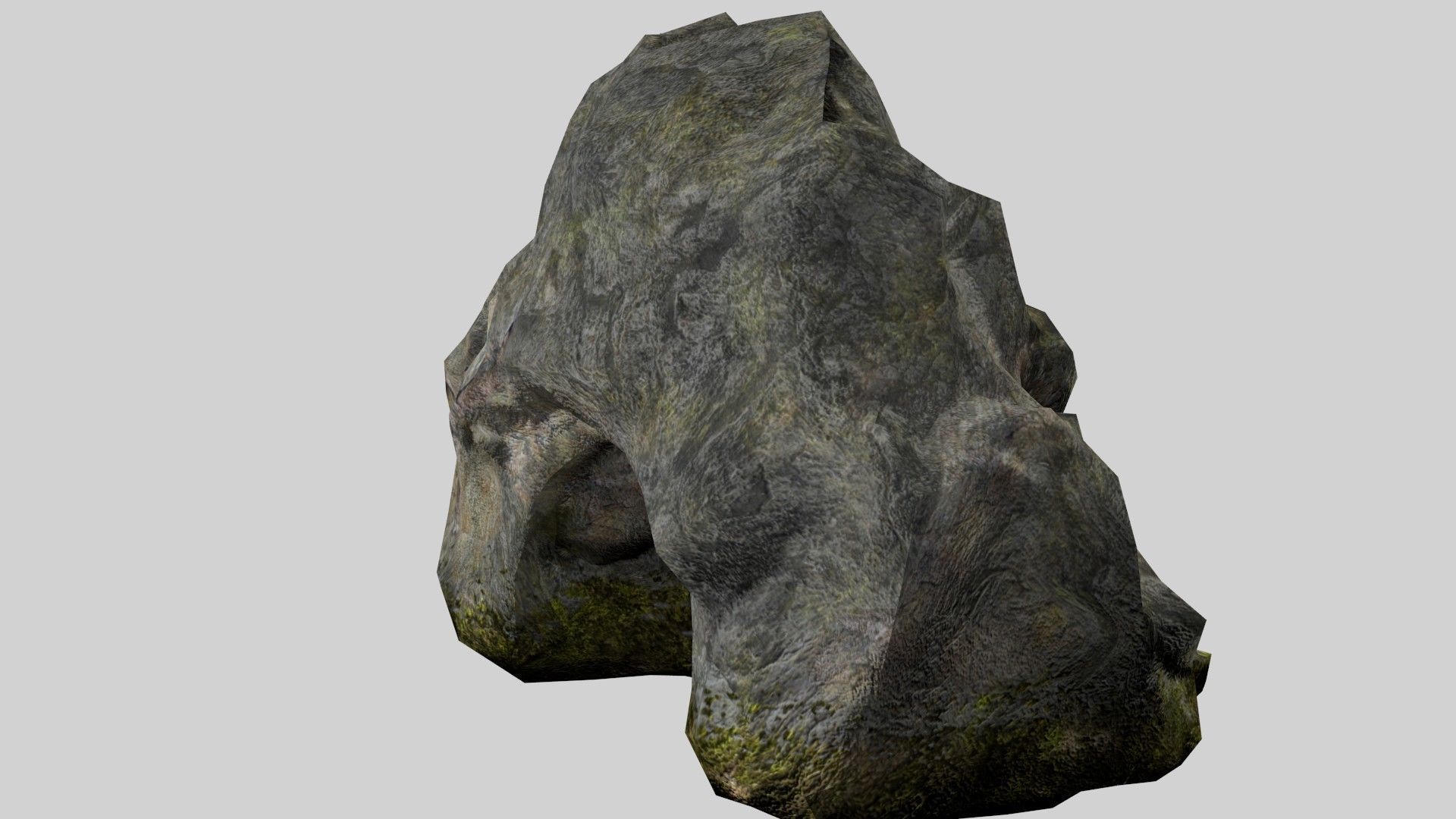 Low poly stone arch Low-poly 3D model_4