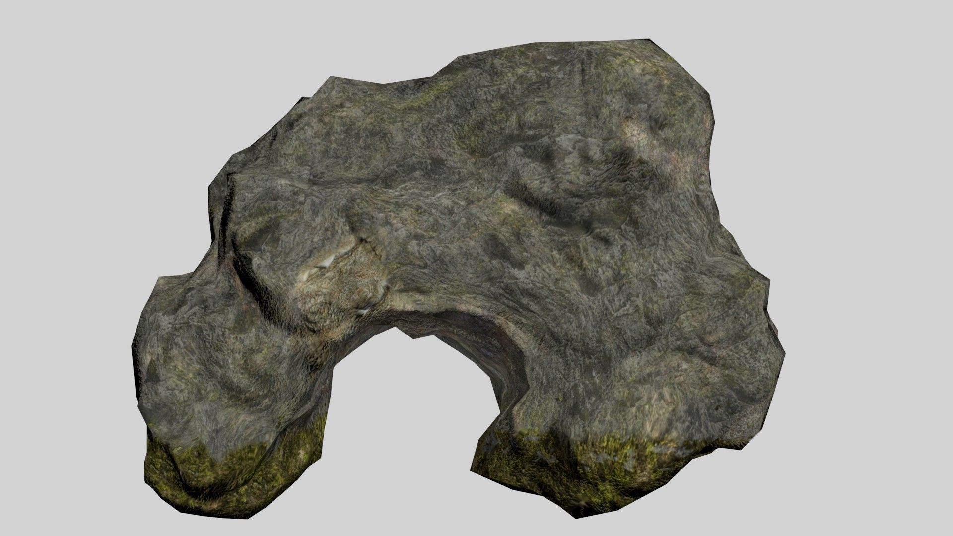 Low poly stone arch Low-poly 3D model_1