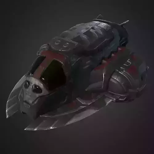 Lowpoly Pirate SpaceShip Low-poly 3D model
