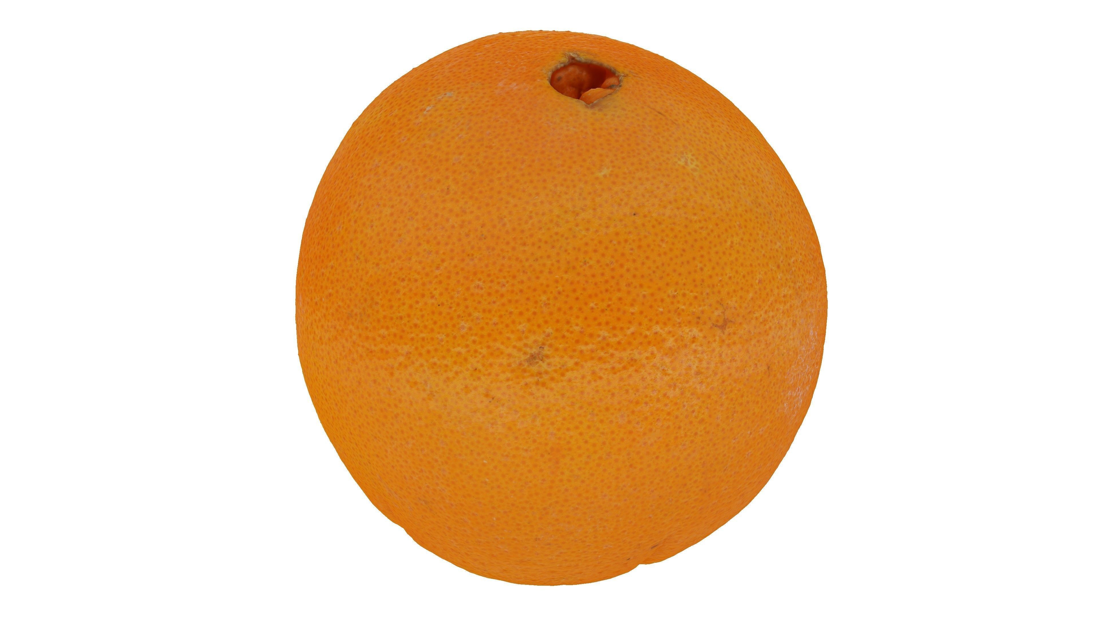 Realistic - Orange fruit Low-poly 3D model_1