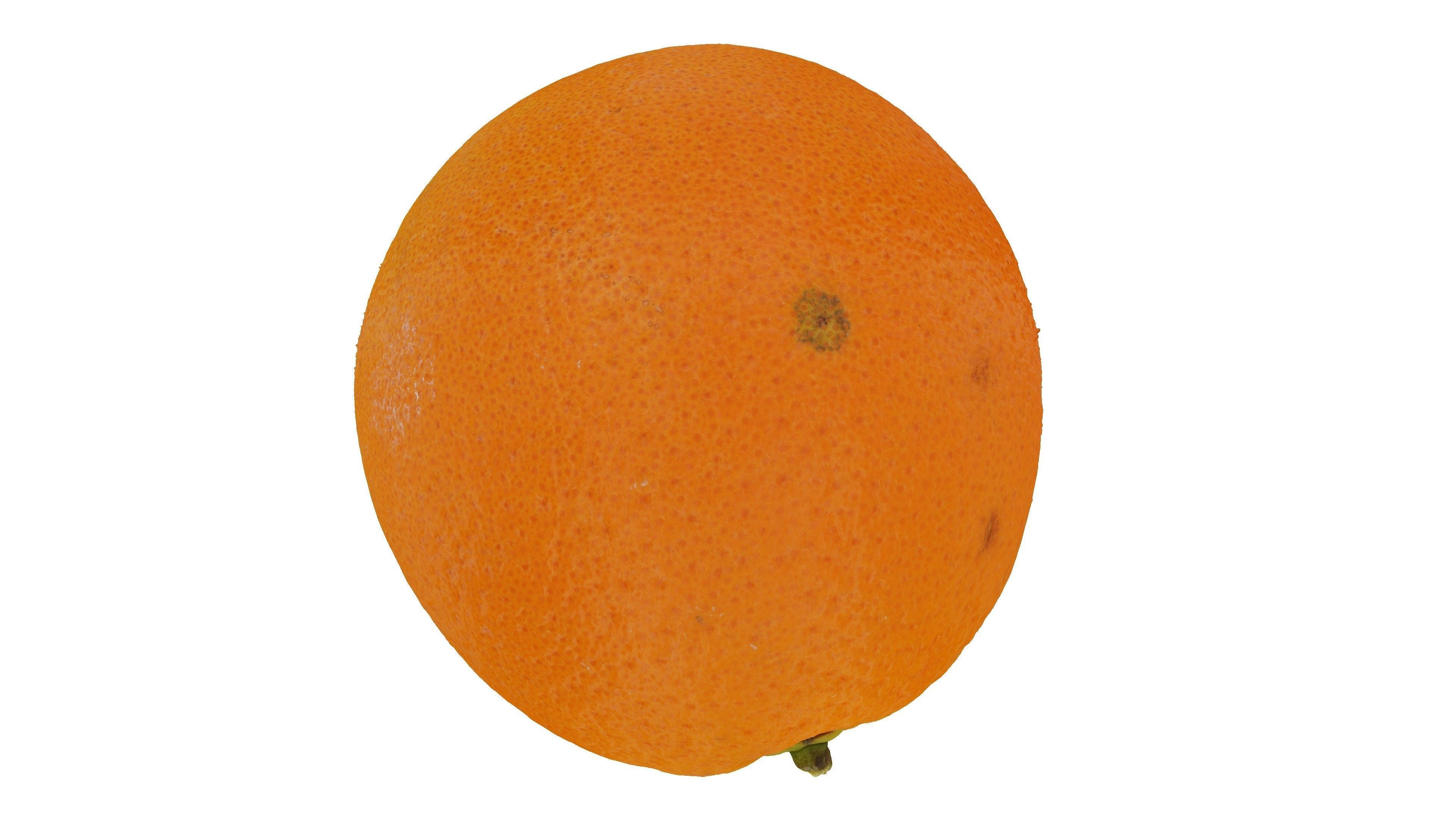 Realistic - Orange fruit Low-poly 3D model_3