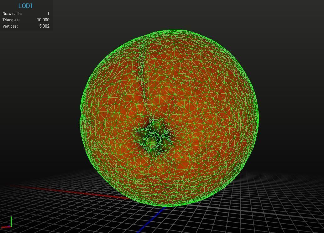 Realistic - Orange fruit Low-poly 3D model_7