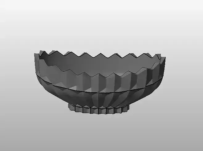 dhalia oval bowl for fruit 3D model