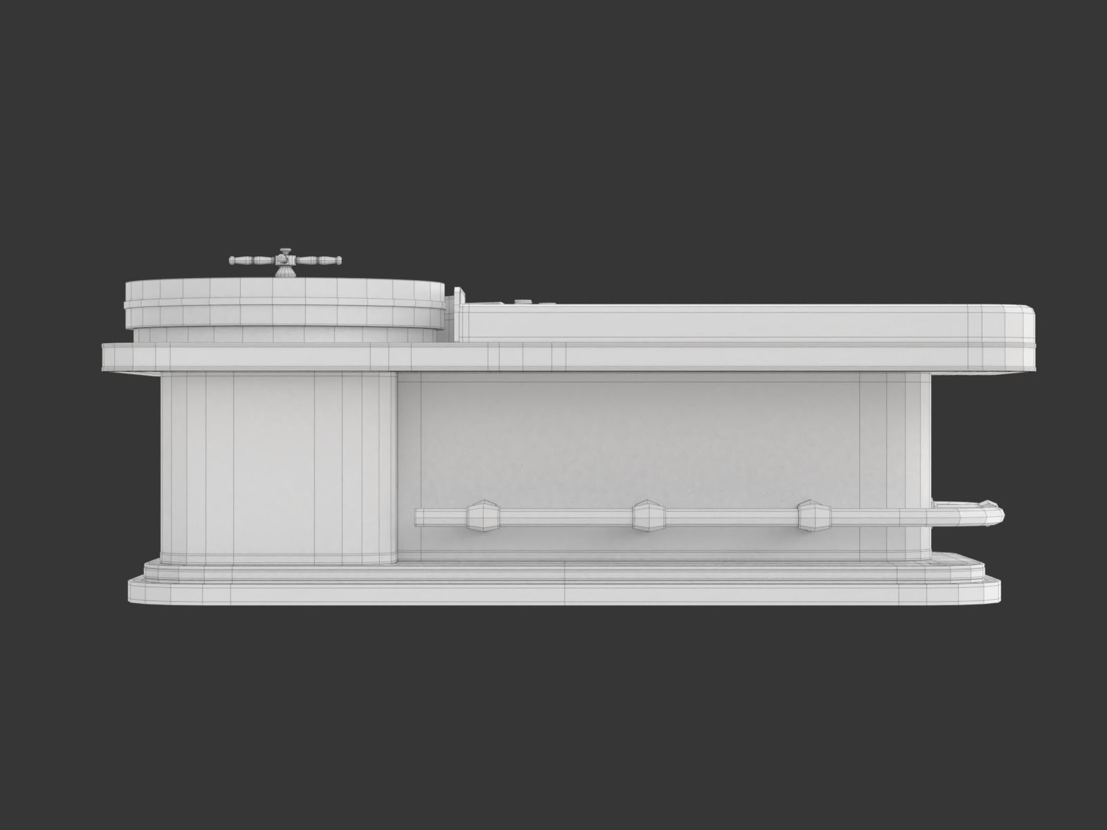 American and European Roulette Table 3D model_42