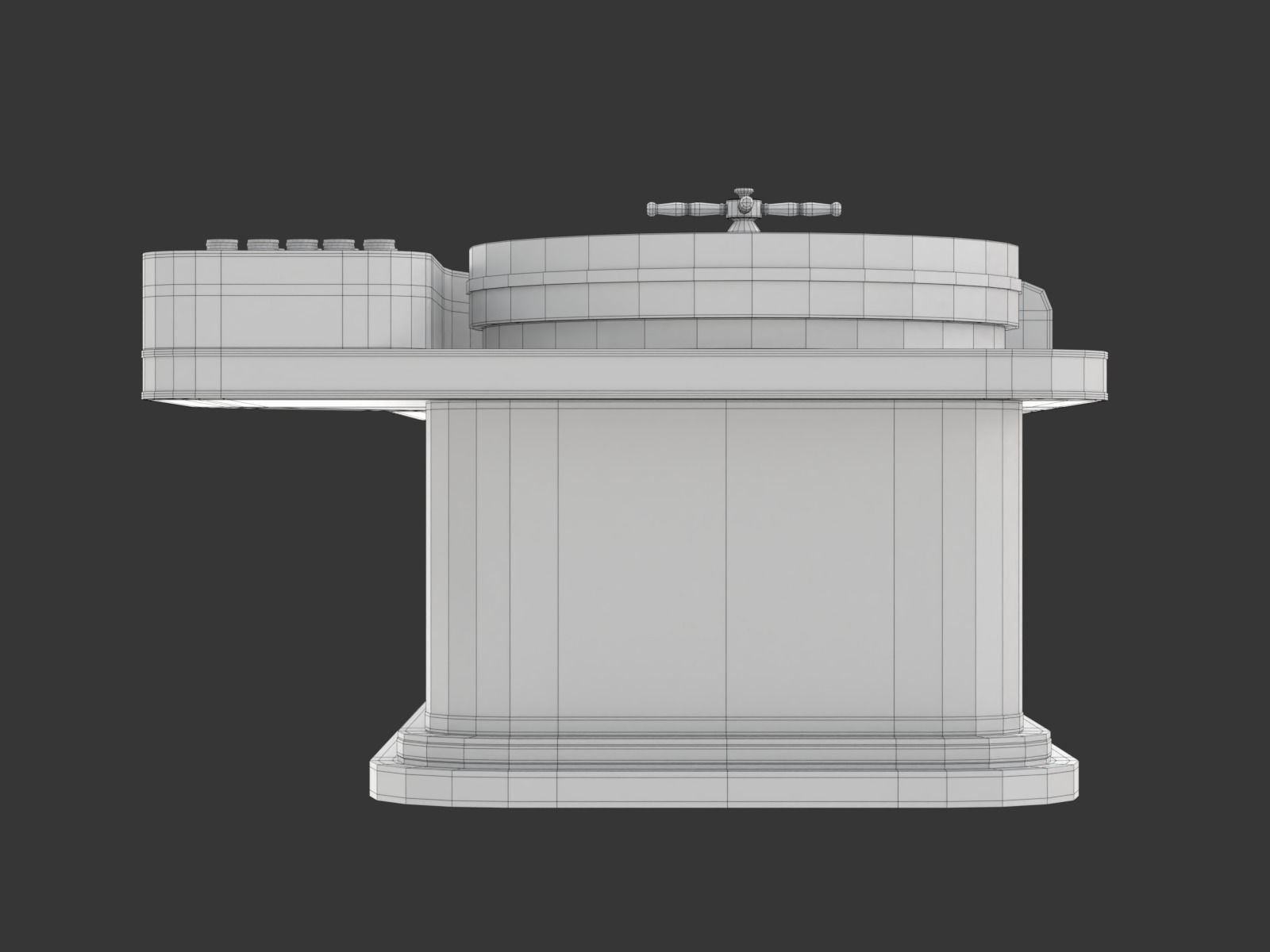 American and European Roulette Table 3D model_43