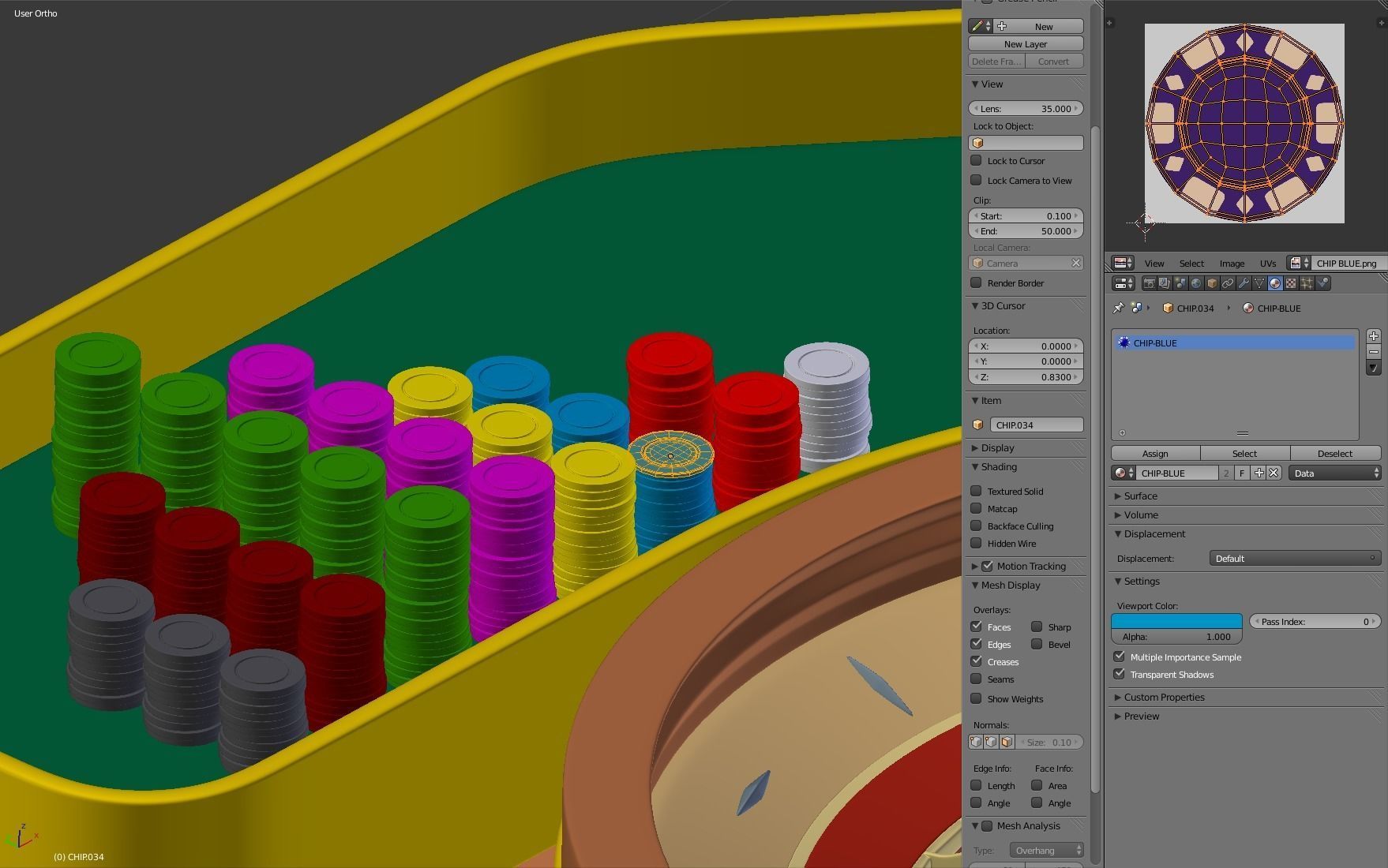 American and European Roulette Table 3D model_32