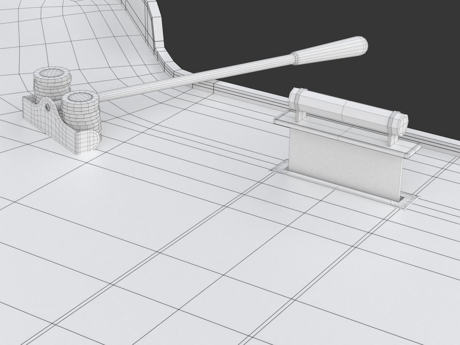 American and European Roulette Table 3D model_40