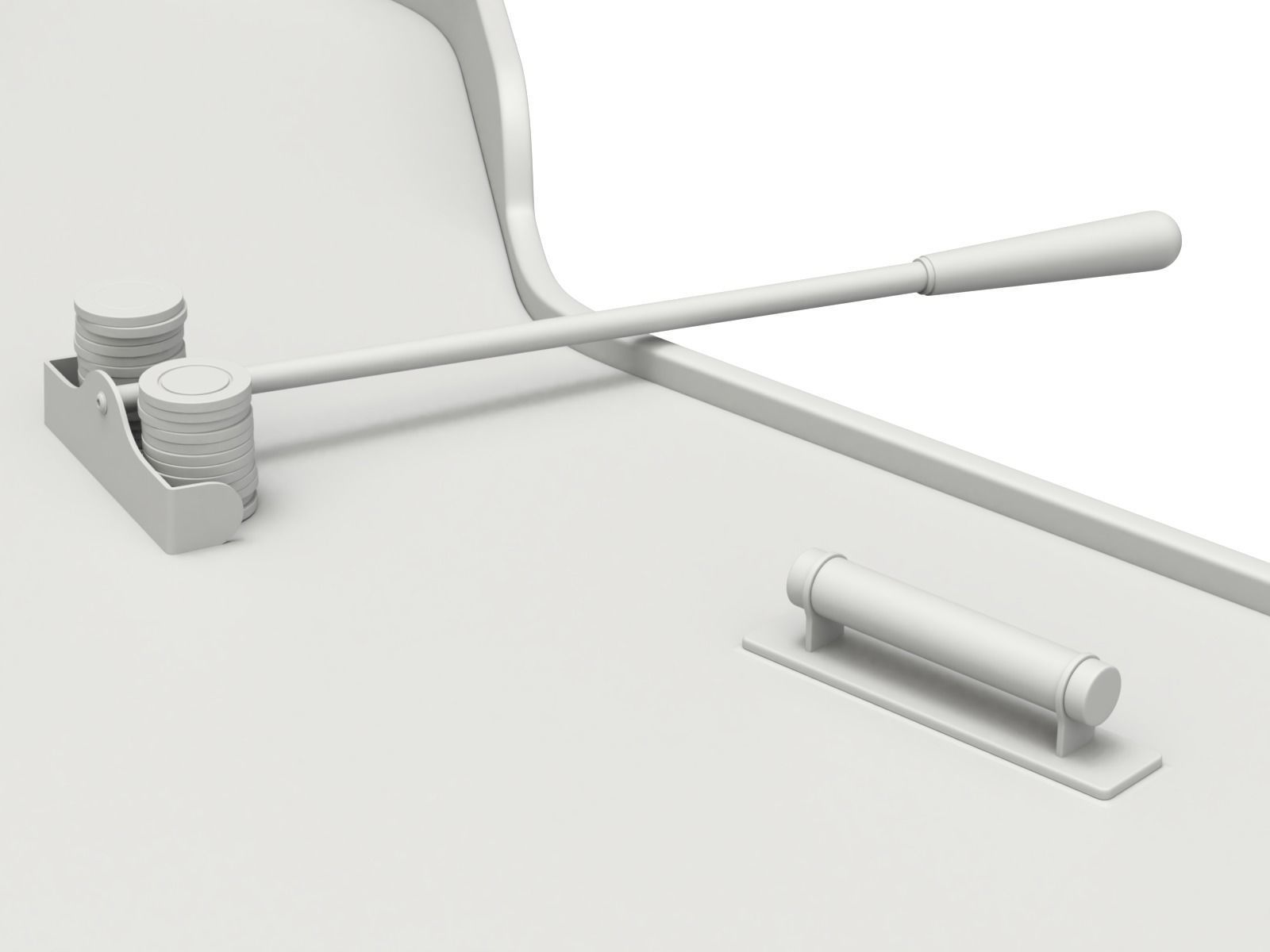 American and European Roulette Table 3D model_26