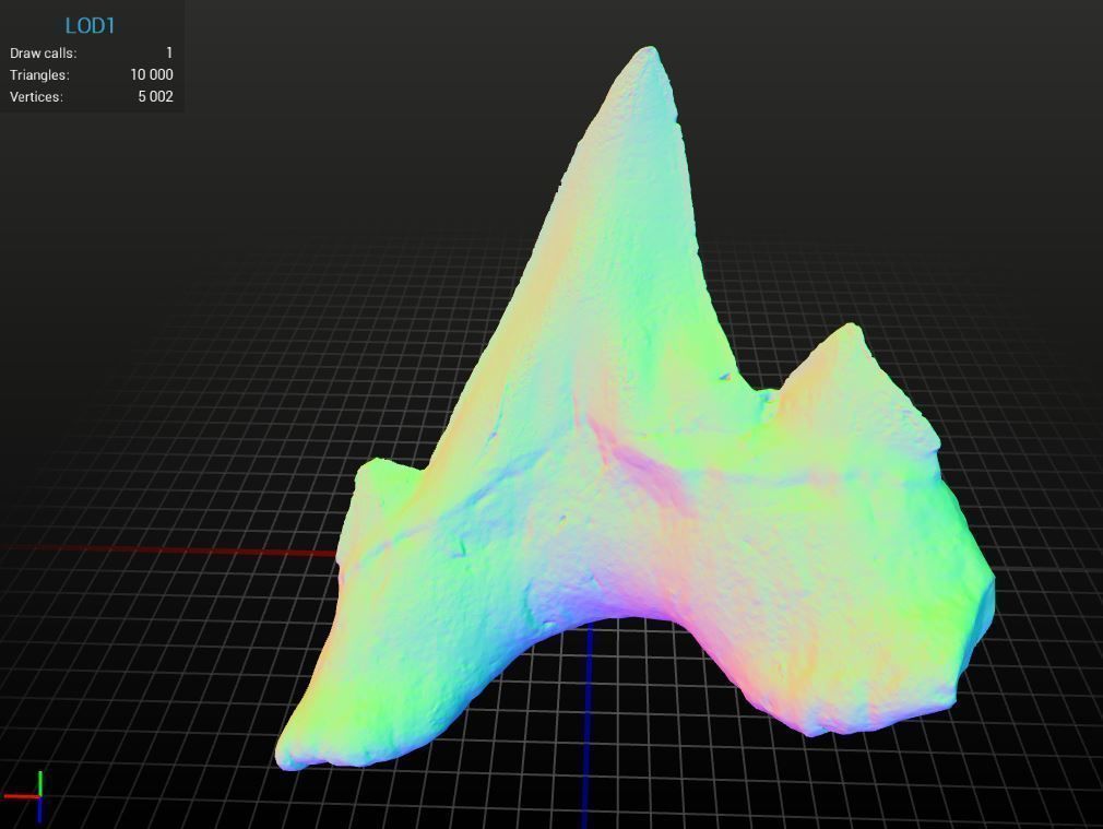 Realistic - Shark Tooth Low-poly 3D model_6