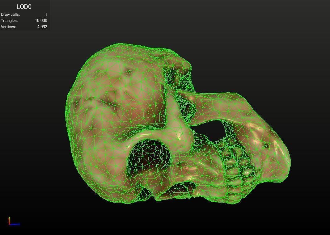 Realistic - Human Skull Low-poly 3D model_5