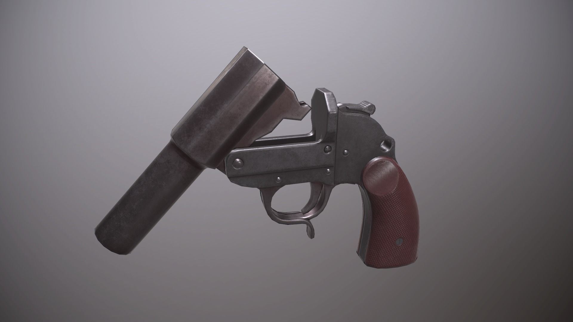 WWII German Grenade Launcher Full Pack Low-poly 3D model_17