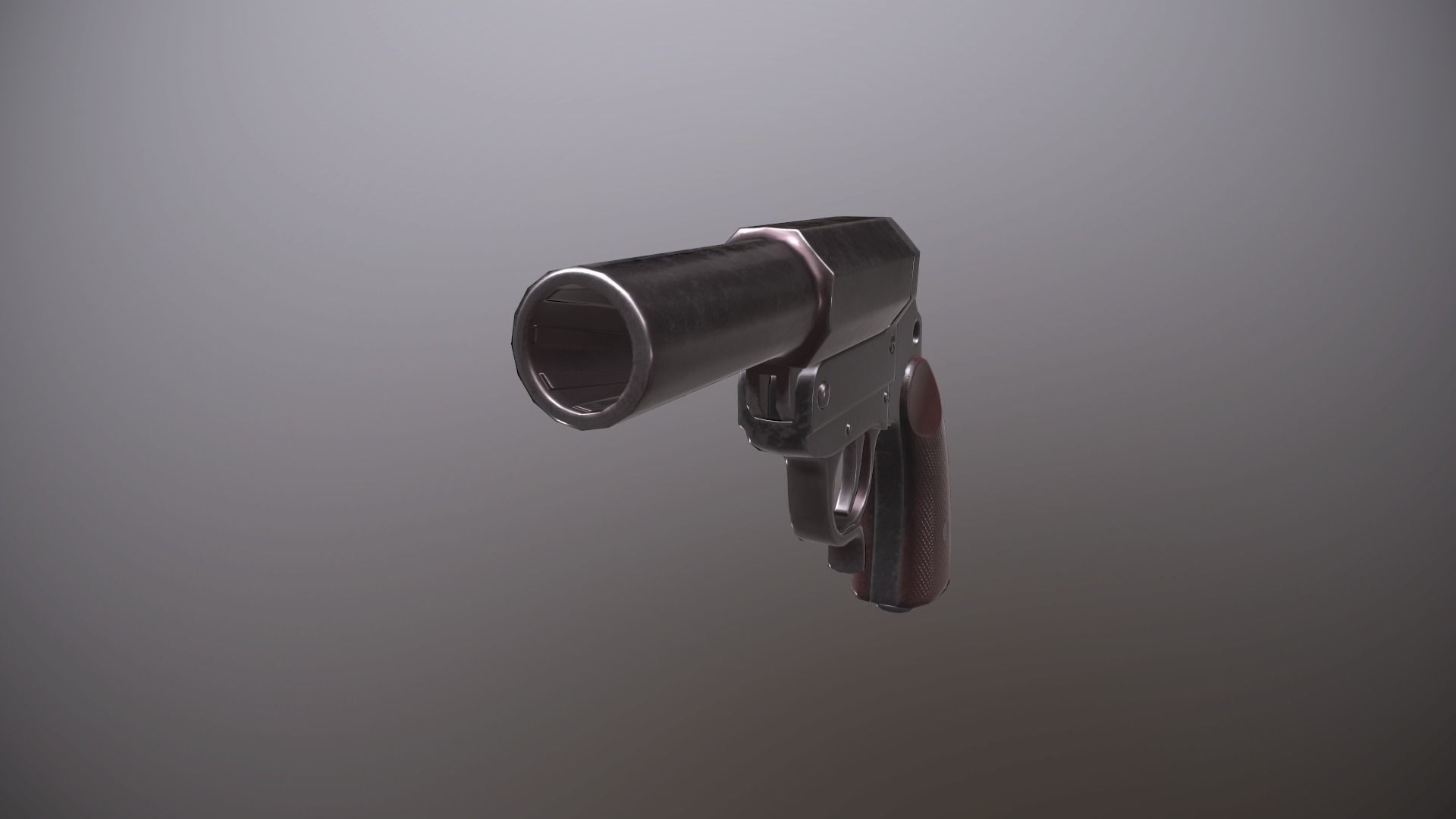 WWII German Grenade Launcher Full Pack Low-poly 3D model_15