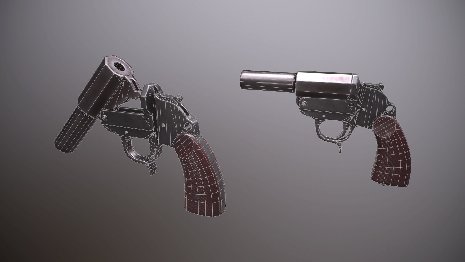 WWII German Grenade Launcher Full Pack Low-poly 3D model_20