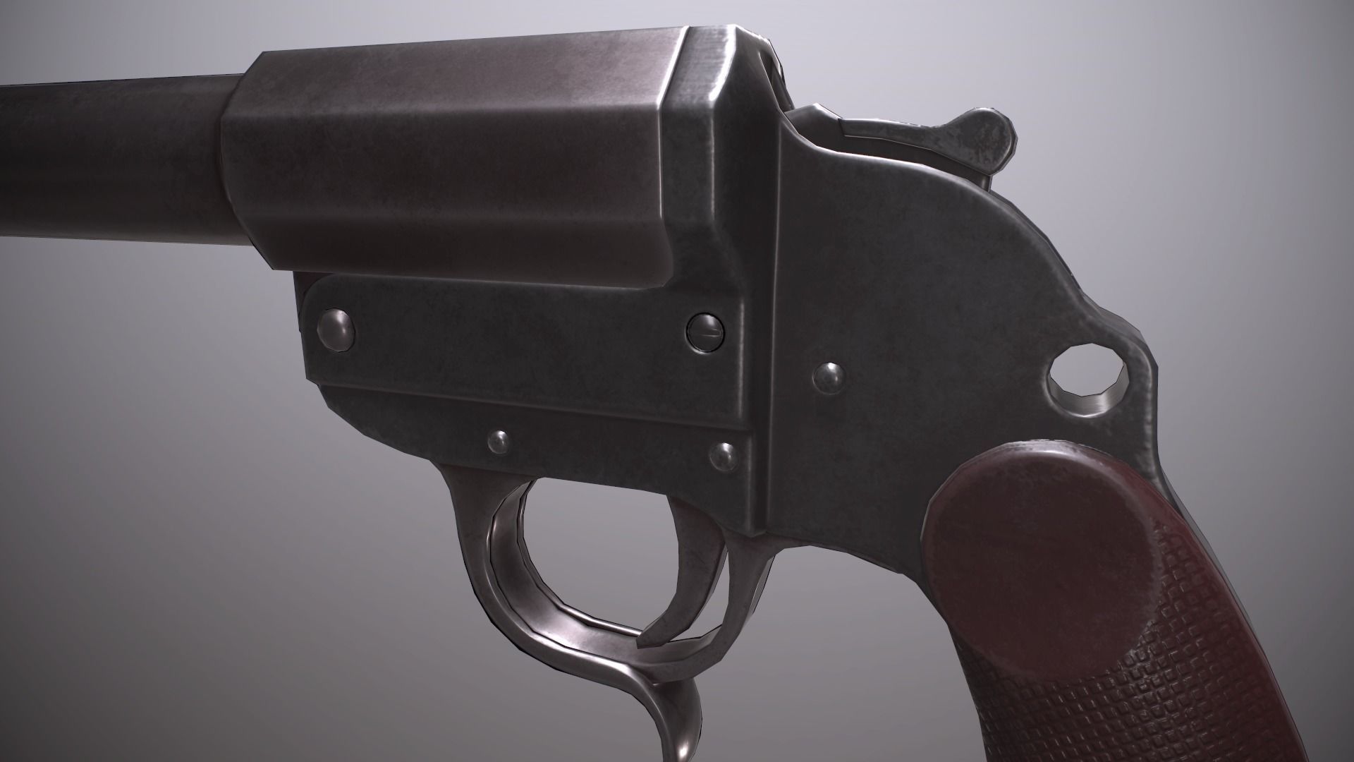 WWII German Grenade Launcher Full Pack Low-poly 3D model_13