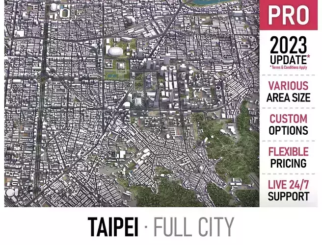 Taipei Low-poly 3D model