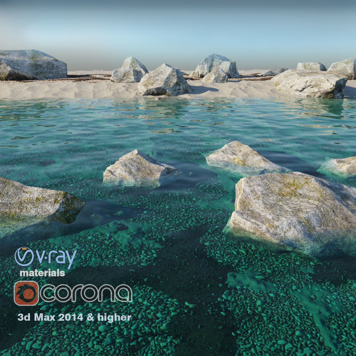 Rock and Beach 3D model_1