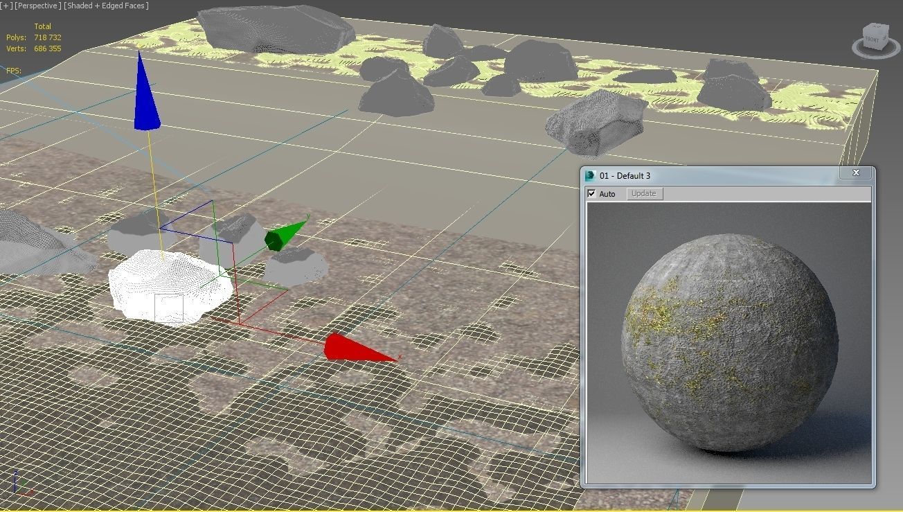 Rock and Beach 3D model_8