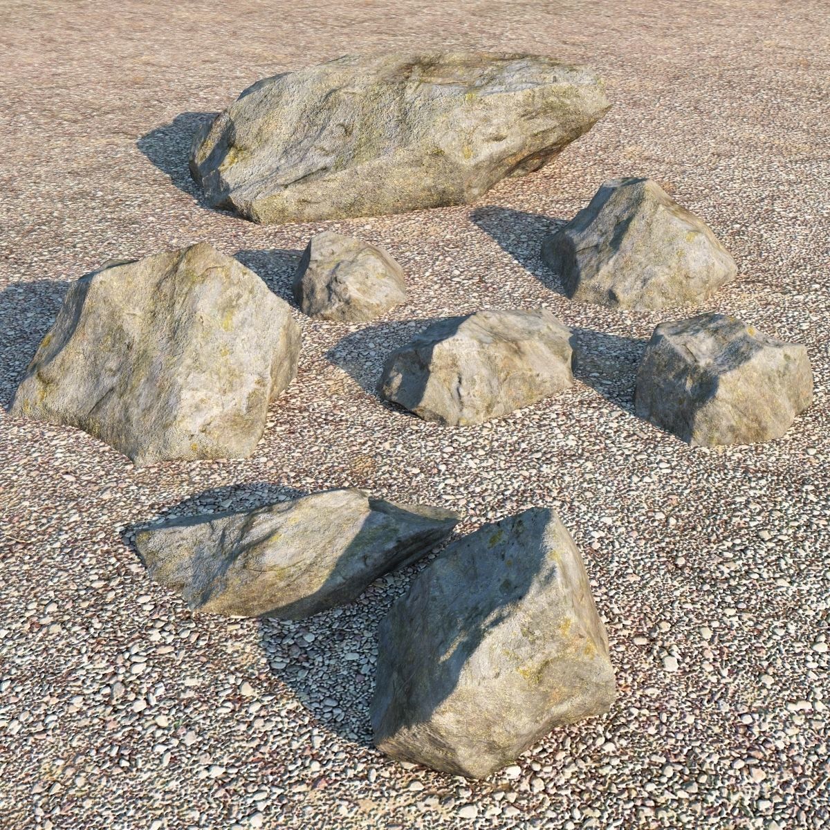 Rock and Beach 3D model_4