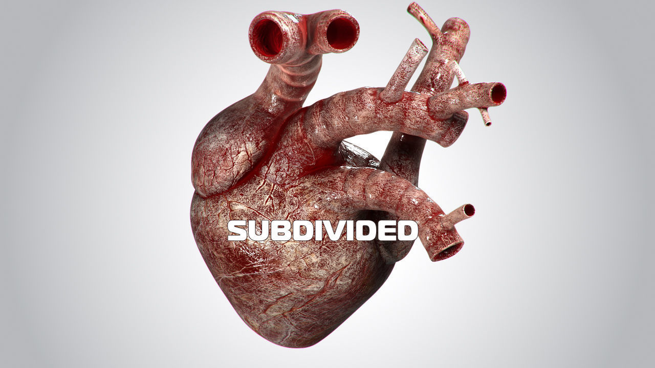 Heart Bloody Rigged Animated PBR Low-poly 3D model_20