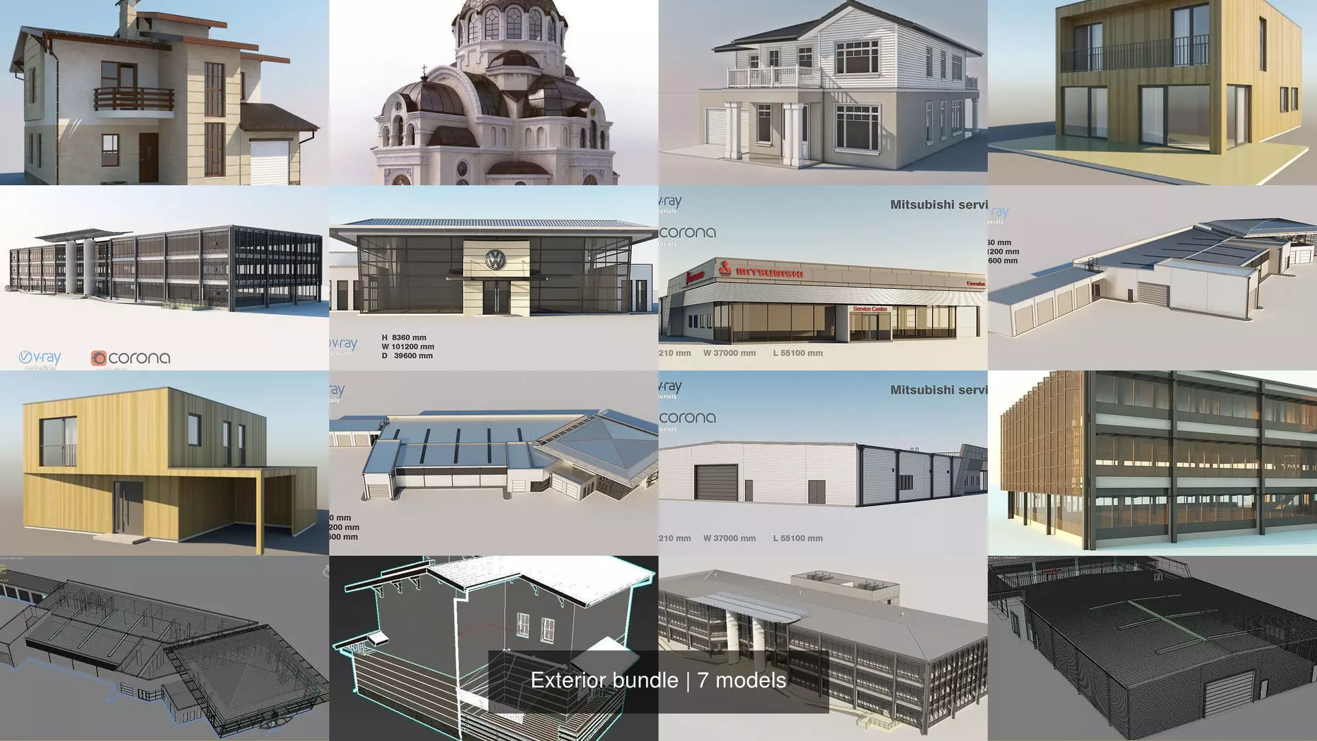 Exterior bundle 3D Model Collection_0