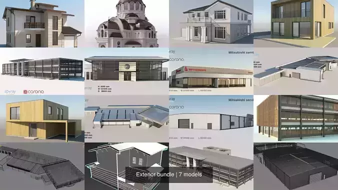 Exterior bundle 3D Model Collection