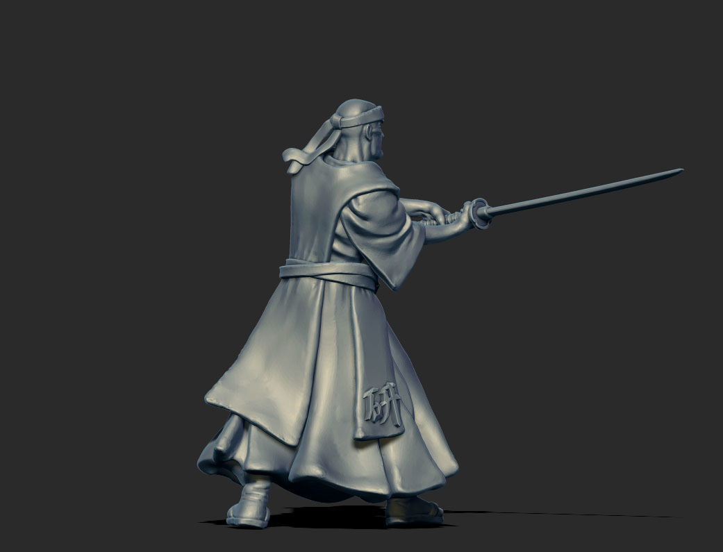 Samurai Sensei - Shiro 3D print model - 35mm scale 3D print model_6