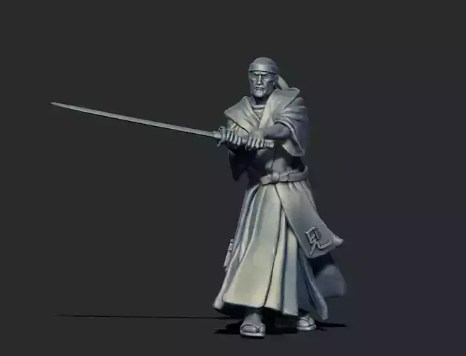 Samurai Sensei - Shiro 3D print model - 35mm scale