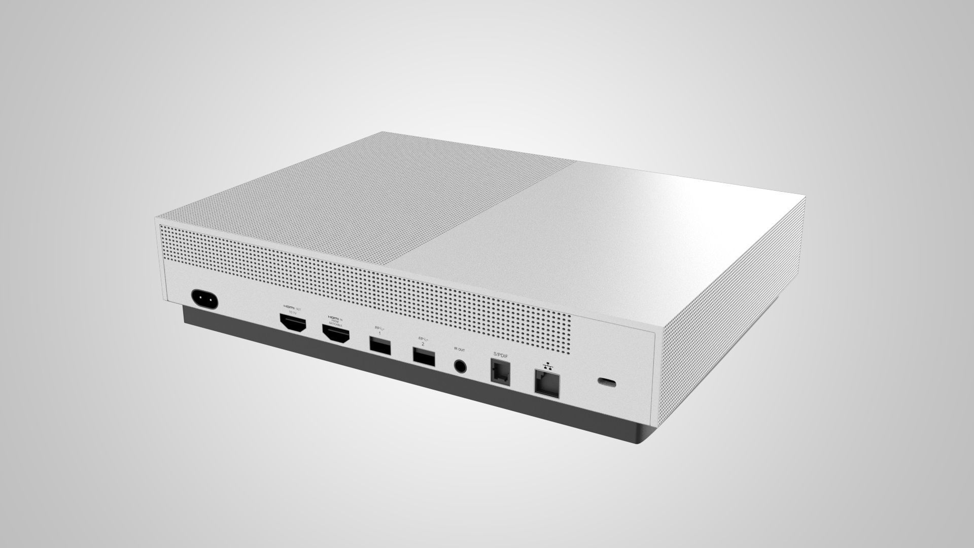 Xbox One S Digital 3D model_6